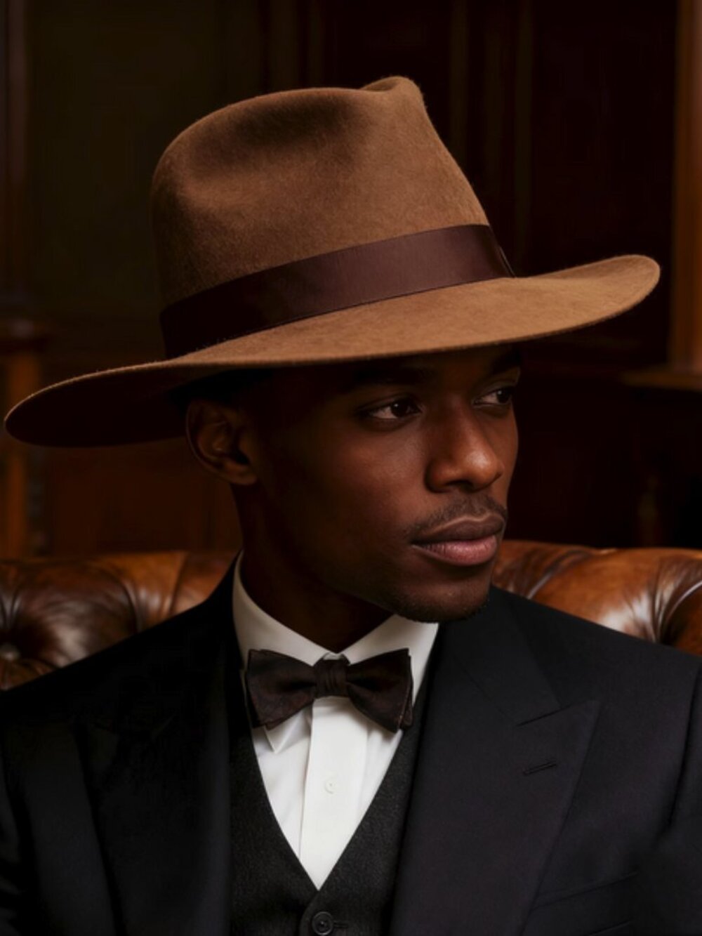 Hat ~ Cap ~ Gangster ~ British Style ~ Brown - H-TC802
